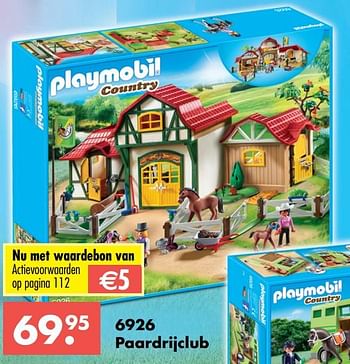 Aanbiedingen Paardrijclub - Playmobil - Geldig van 09/10/2017 tot 06/12/2017 bij Multi Bazar