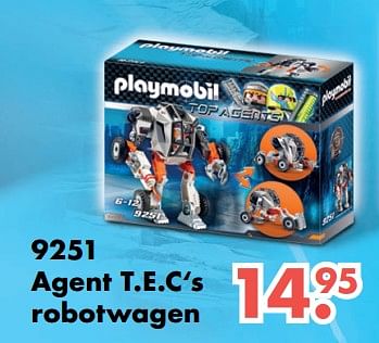 Aanbiedingen Agent t.e.c`s robotwagen - Playmobil - Geldig van 09/10/2017 tot 06/12/2017 bij Multi Bazar