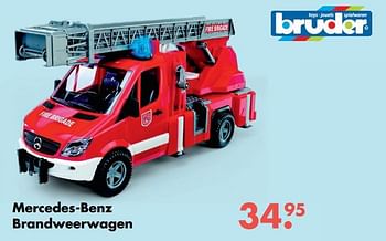 Aanbiedingen Mercedes-benz brandweerwagen - Bruder - Geldig van 09/10/2017 tot 06/12/2017 bij Multi Bazar