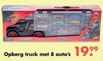 Aanbiedingen Opberg truck met 8 auto`s - Schleich - Geldig van 09/10/2017 tot 06/12/2017 bij Multi Bazar