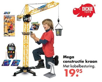 Aanbiedingen Mega constructie kraan - Dickie - Geldig van 09/10/2017 tot 06/12/2017 bij Multi Bazar