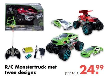 Aanbiedingen R-c monstertruck met twee designs - Huismerk - Multi Bazar - Geldig van 09/10/2017 tot 06/12/2017 bij Multi Bazar