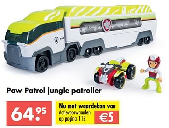 Aanbiedingen Paw patrol jungle patroller - PAW  PATROL - Geldig van 09/10/2017 tot 06/12/2017 bij Multi Bazar