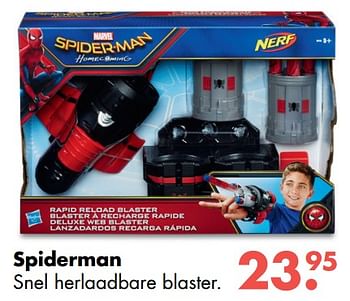 Aanbiedingen Spiderman snel herlaadbare blaster - Nerf - Geldig van 09/10/2017 tot 06/12/2017 bij Multi Bazar