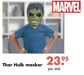 Aanbiedingen Thor hulk masker - Marvel - Geldig van 09/10/2017 tot 06/12/2017 bij Multi Bazar
