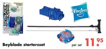 Aanbiedingen Beyblade startersset - Hasbro - Geldig van 09/10/2017 tot 06/12/2017 bij Multi Bazar