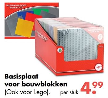 Aanbiedingen Basisplaat voor bouwblokken - Huismerk - Multi Bazar - Geldig van 09/10/2017 tot 06/12/2017 bij Multi Bazar