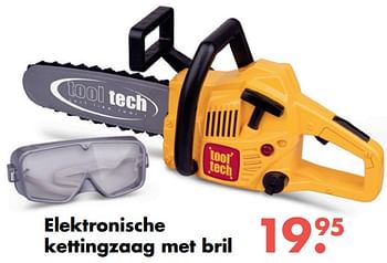 Aanbiedingen Elektronische kettingzaag met bril - tool tech - Geldig van 09/10/2017 tot 06/12/2017 bij Multi Bazar