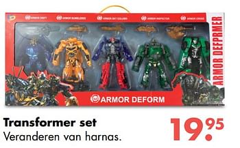 Aanbiedingen Transformer set veranderen van harnas - Transformers - Geldig van 09/10/2017 tot 06/12/2017 bij Multi Bazar