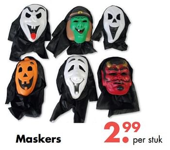 Aanbiedingen Maskers - Huismerk - Multi Bazar - Geldig van 09/10/2017 tot 06/12/2017 bij Multi Bazar
