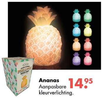 Aanbiedingen Ananas aanpasbare kleurverlichting - Huismerk - Multi Bazar - Geldig van 09/10/2017 tot 06/12/2017 bij Multi Bazar