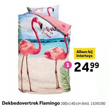 Aanbiedingen Dekbedovertrek flamingo - Flamingo - Geldig van 25/09/2017 tot 10/12/2017 bij Intertoys