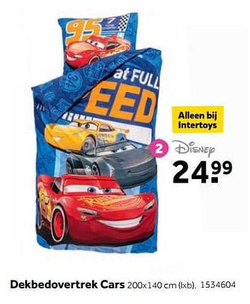 Aanbiedingen Dekbedovertrek cars - Disney - Geldig van 25/09/2017 tot 10/12/2017 bij Intertoys