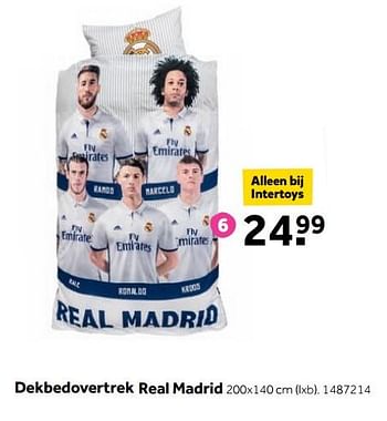 Aanbiedingen Dekbedovertrek real madrid - Huismerk - Intertoys - Geldig van 25/09/2017 tot 10/12/2017 bij Intertoys