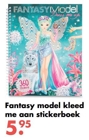 Aanbiedingen Fantasy model kleed me aan stickerboek - Fantasy - Geldig van 09/10/2017 tot 06/12/2017 bij Multi Bazar