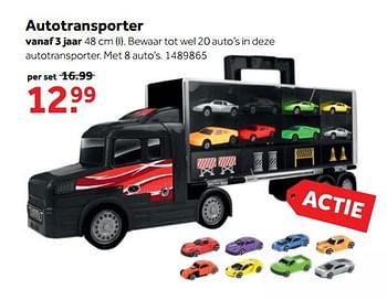 Aanbiedingen Autotransporter - Huismerk - Intertoys - Geldig van 25/09/2017 tot 10/12/2017 bij Intertoys