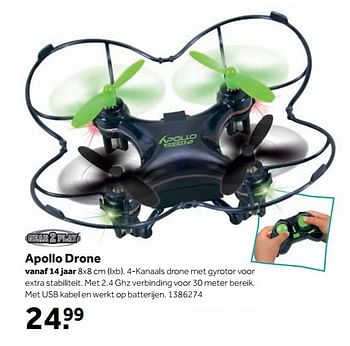 Aanbiedingen Apollo drone - Gear2Play - Geldig van 25/09/2017 tot 10/12/2017 bij Intertoys