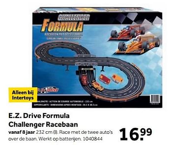 Aanbiedingen E.z. drive formula challenger racebaan - E.Z.Drive - Geldig van 25/09/2017 tot 10/12/2017 bij Intertoys