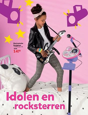 Aanbiedingen Electronische rockgitaar - Huismerk - Intertoys - Geldig van 25/09/2017 tot 10/12/2017 bij Intertoys