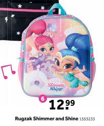 Aanbiedingen Rugzak shimmer and shine - Huismerk - Intertoys - Geldig van 25/09/2017 tot 10/12/2017 bij Intertoys