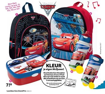 Aanbiedingen Lunchbox cars grand prix - Cars - Geldig van 25/09/2017 tot 10/12/2017 bij Intertoys