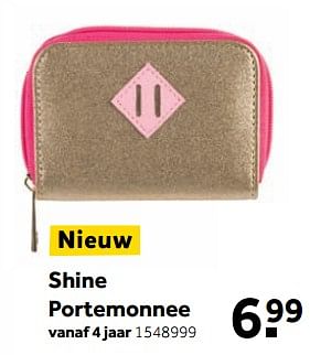 Aanbiedingen Shine portemonnee - Huismerk - Intertoys - Geldig van 25/09/2017 tot 10/12/2017 bij Intertoys