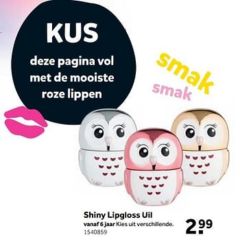 Aanbiedingen Shiny lipgloss uil - Huismerk - Intertoys - Geldig van 25/09/2017 tot 10/12/2017 bij Intertoys