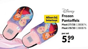 Aanbiedingen Frozen pantoffels - Disney  Frozen - Geldig van 25/09/2017 tot 10/12/2017 bij Intertoys