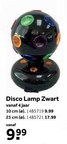 Aanbiedingen Disco lamp zwart - Huismerk - Intertoys - Geldig van 25/09/2017 tot 10/12/2017 bij Intertoys