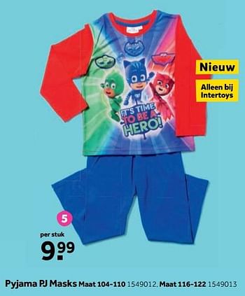 Aanbiedingen Pyjama pj masks - Huismerk - Intertoys - Geldig van 25/09/2017 tot 10/12/2017 bij Intertoys