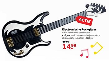 Aanbiedingen Electronische rockgitaar - Huismerk - Intertoys - Geldig van 25/09/2017 tot 10/12/2017 bij Intertoys