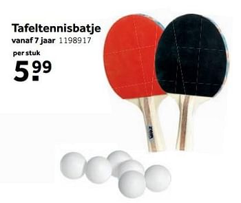 Aanbiedingen Tafeltennisbatje - Huismerk - Intertoys - Geldig van 25/09/2017 tot 10/12/2017 bij Intertoys