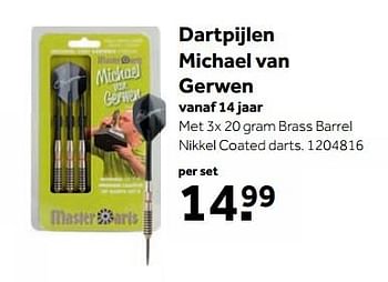 Aanbiedingen Dartpijlen michael van gerwen - Huismerk - Intertoys - Geldig van 25/09/2017 tot 10/12/2017 bij Intertoys