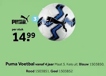 Aanbiedingen Puma voetbal - Puma - Geldig van 25/09/2017 tot 10/12/2017 bij Intertoys