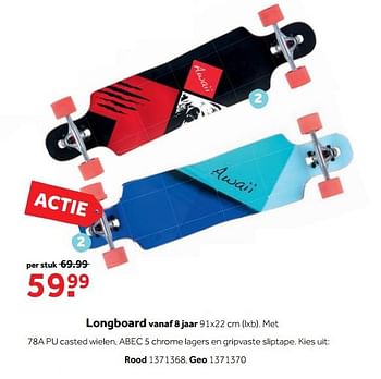 Aanbiedingen Longboard - Huismerk - Intertoys - Geldig van 25/09/2017 tot 10/12/2017 bij Intertoys