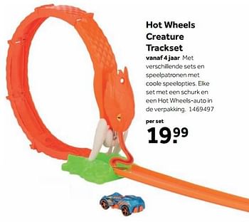 Aanbiedingen Hot wheels creature trackset - Hot Wheels - Geldig van 25/09/2017 tot 10/12/2017 bij Intertoys