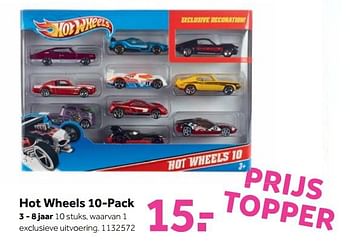 Aanbiedingen Hot wheels 10-pack - Hot Wheels - Geldig van 25/09/2017 tot 10/12/2017 bij Intertoys