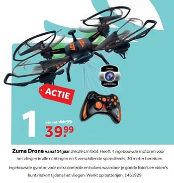 Aanbiedingen Zuma drone - Gear2Play - Geldig van 25/09/2017 tot 10/12/2017 bij Intertoys