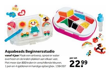 Aanbiedingen Aquabeads beginnersstudio - Aquabeads - Geldig van 25/09/2017 tot 10/12/2017 bij Intertoys