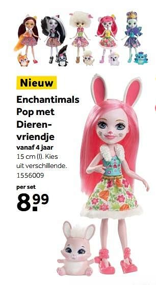 Aanbiedingen Enchantimals pop met dierenvriendje - Enchantimals  - Geldig van 25/09/2017 tot 10/12/2017 bij Intertoys