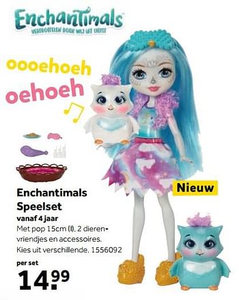 Aanbiedingen Enchantimals speelset - Enchantimals  - Geldig van 25/09/2017 tot 10/12/2017 bij Intertoys