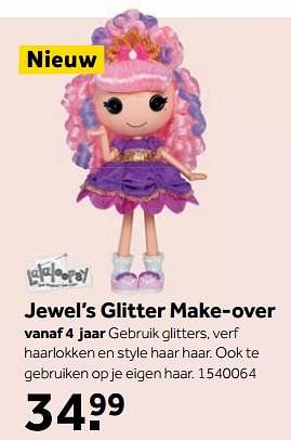 Aanbiedingen Jewel`s glitter make-over - Lalaloopsy - Geldig van 25/09/2017 tot 10/12/2017 bij Intertoys