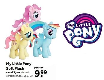 Aanbiedingen My little pony soft plush - My Little Pony - Geldig van 25/09/2017 tot 10/12/2017 bij Intertoys