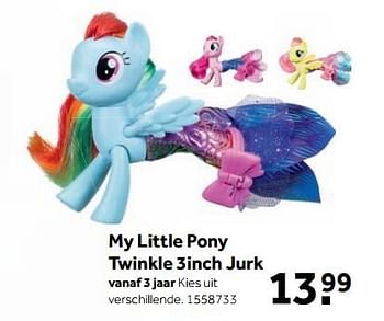 Aanbiedingen My little pony twinkle 3inch jurk - My Little Pony - Geldig van 25/09/2017 tot 10/12/2017 bij Intertoys