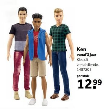 Aanbiedingen Ken - Mattel - Geldig van 25/09/2017 tot 10/12/2017 bij Intertoys