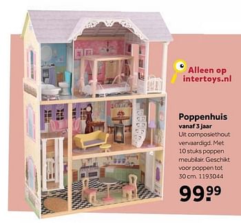 Aanbiedingen Poppenhuis - Huismerk - Intertoys - Geldig van 25/09/2017 tot 10/12/2017 bij Intertoys