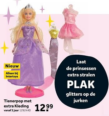 Aanbiedingen Tienerpop met extra kleding - Huismerk - Intertoys - Geldig van 25/09/2017 tot 10/12/2017 bij Intertoys