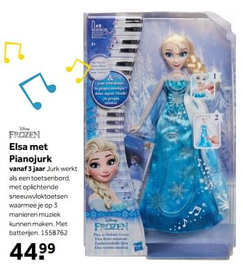 Aanbiedingen Elsa met pianojurk - Disney - Geldig van 25/09/2017 tot 10/12/2017 bij Intertoys