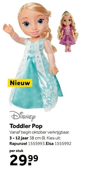 Aanbiedingen Toddler pop - Disney - Geldig van 25/09/2017 tot 10/12/2017 bij Intertoys