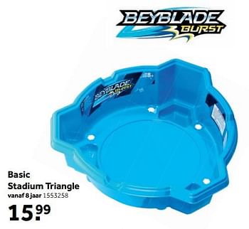 Aanbiedingen Basic stadium triangle - Beyblade - Geldig van 25/09/2017 tot 10/12/2017 bij Intertoys